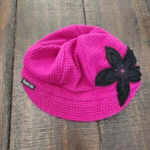 Pink and black flipside hat
